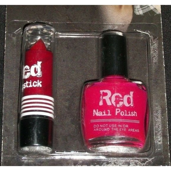 Halloween Vampire Nail Polish Lipstick Red Costume Makeup Theater Stage - Picture 1 of 3